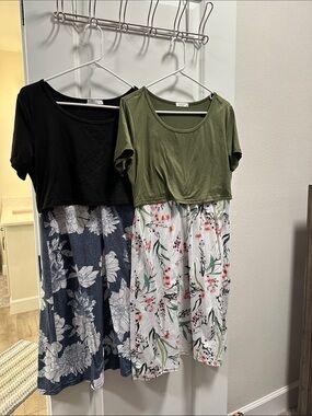 Nursing dress set medium - soft and stretchy!